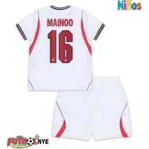 Camiseta Inglaterra Kobbie Mainoo #16 Primera Equipación para niños Mundial 2026 manga corta (+ pantalones cortos)
